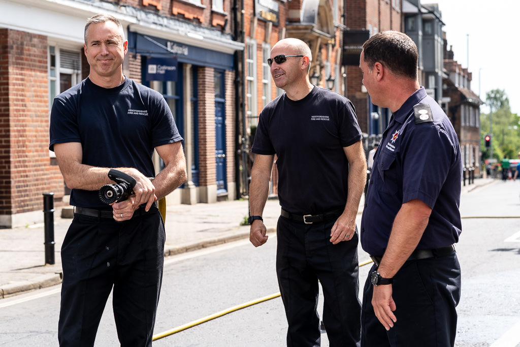 Firefighters ready to create a spring