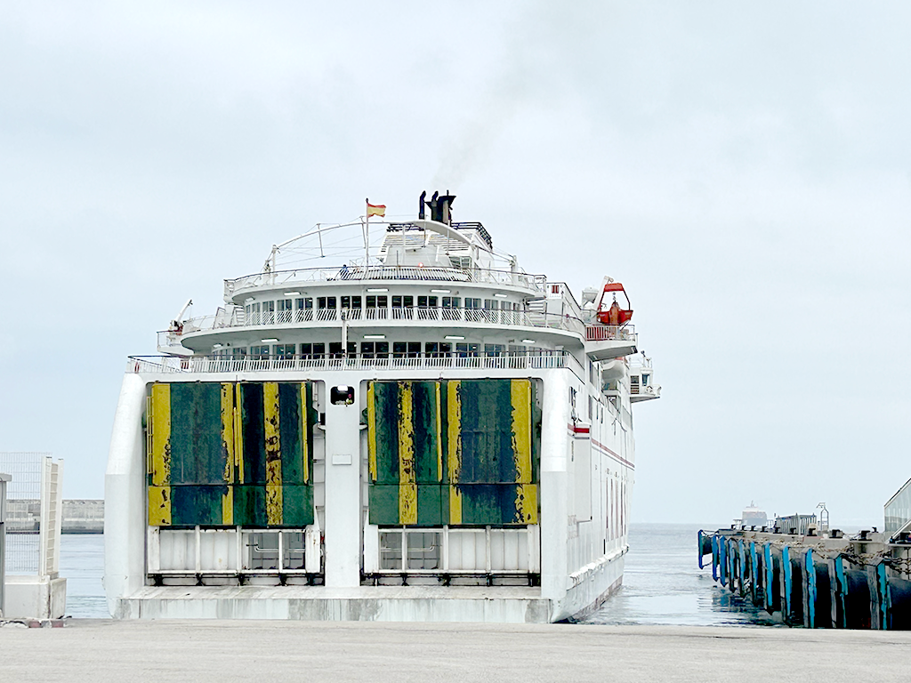 Ferry docking in Tanger