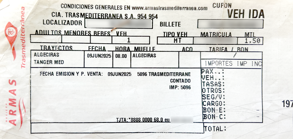 Ferry ticket