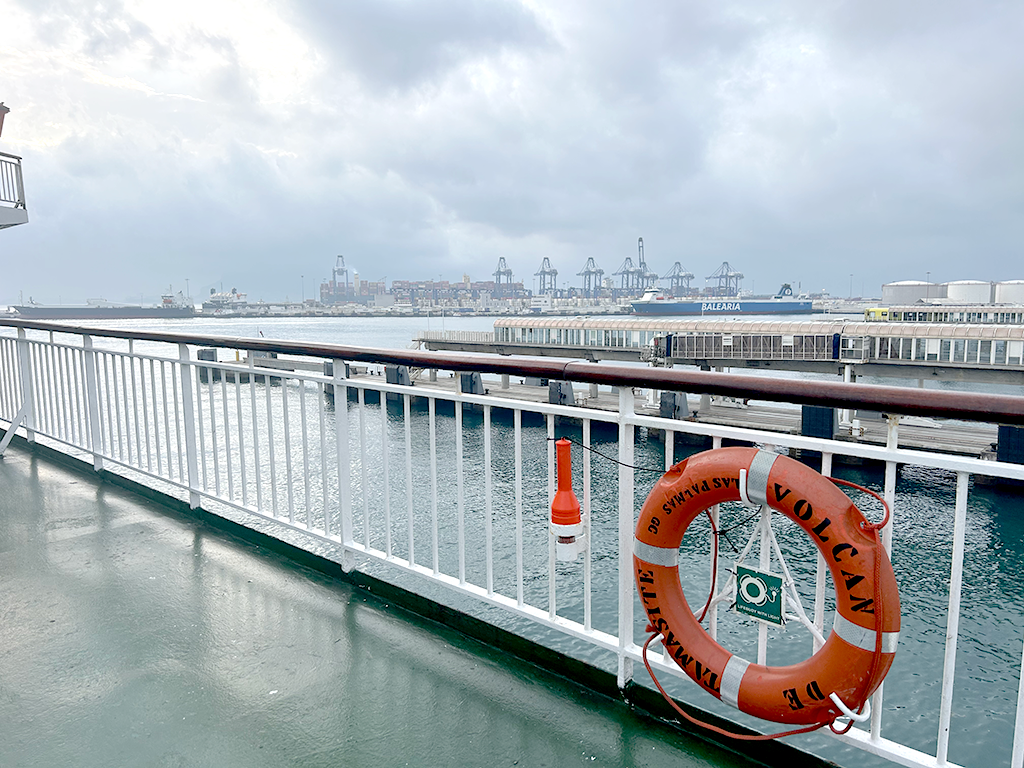 View of the port from the ferry
